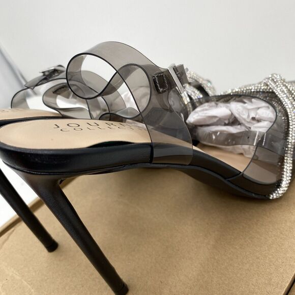 NEW Journee Collection Eleora Crystal Black Heels sz 11 - Picture 5 of 10